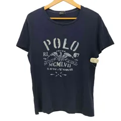 ポロバイラルフローレン Polo by RALPH LAUREN 90S エンブレム ロゴ S/S クルーネック Tシャツ メンズ import：M 