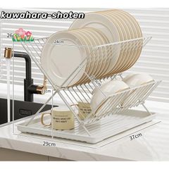 水切りラック 2段 ステンレス 折りたたみ 水切りラック 水切りかご ステンレス 2段 水切りかご 折りたたみ おしゃれ キッチン収納 包丁立て 水切りトレー