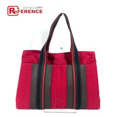 HERMES エルメス ショルダーバッグ トロカホリゾンタル MM キャンバス レッド