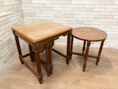Yield House パイン無垢材 ネストテーブル 3台セット 美品 入れ子式
