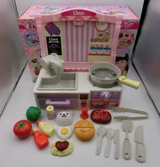【TAKA9-90】☆タカラトミー　リカちゃん　ポンポンお料理ままごとキッチン　ジャンク品