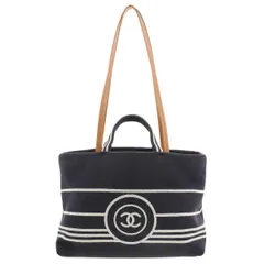 【即日発送・水曜定休日・木曜発送】【中古】CHANEL （シャネル） ｺｺﾏｰｸ ﾃﾞﾆﾑ 2WAY ﾄｰﾄﾊﾞｯｸﾞ バッグ トートバッグ  Navy/ﾈｲﾋﾞｰ A92240 used:B