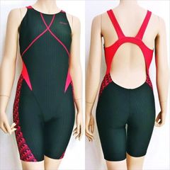 ○SE3E44☆arenaアリーナ競泳水着 2XL 大きいサイズ 黒蛍光