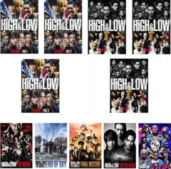 HiGH & LOW(11枚セット)TV版 SEASON1 全3巻、SEASON2 全3巻 + THE MOVIE、2、3 + THE RED RAIN + THE MIGHTY WARRIORS【全巻セット 邦画 中