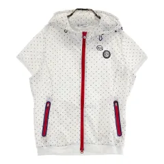 サイズ：M AND PER SE アンパスィ  フード付 半袖 ジップジャケット ドット柄 ホワイト系 [240101492383] ゴルフウェア レディース ストスト