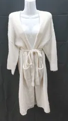 ◇ ZARA KNIT 無地 きれいめ アルパカ混 長袖 ニット オープン カーディガン ガウン Mサイズ アイボリー レディース E  【1303090015534】