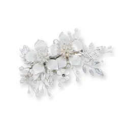 [micoi] ヘアアクセサリー かんざし 簪 ヘアクリップ パール 真珠 髪飾り 結婚式 入学式 留袖 ドレス シルバー [シルバー]