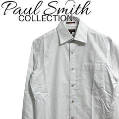 Paul smith ポールスミス ホワイト系 ストライプ ビジネスシャツ コットン100％ Mサイズ PC-WR-48658 メンズビジネス 000945H