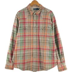 古着 ラルフローレン Ralph Lauren POLO by Ralph Lauren 長袖 ウエスタンネルチェックシャツ メンズL相当/eaa526613