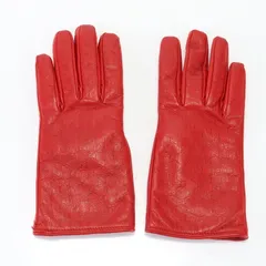 美品 グッチ グッチシマ レザー グローブ 手袋 通勤 防寒 人気 定番 おしゃれ レッド メンズ レディース MJT 1101-J6【中古】のサムネイル