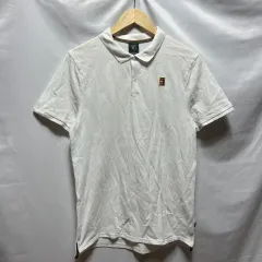 純正品/ L Nike(ナイキ） テニスロゴ 白 ポロTシャツ 半袖