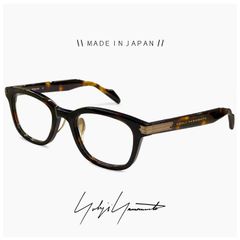 【新品】 ヨウジ ヤマモト メガネ 日本製 19-0103 2 c02 Yohji Yamamoto 鯖江 メンズ 眼鏡 スクエア ウェリントン 型 べっ甲柄 デミブラウン カラー フレーム ダミーレンズ発送