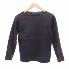 セントジェームス SAINT JAMES バスクシャツ Tシャツ カットソー 七分袖 袖ロゴ XXS 紺 ネイビー ナス紺 /JSのサムネイル