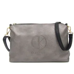 ディーケリー ショルダーバッグ サコッシュ ポーチ 2way ブランド 鞄 レディース グレージュ/ブラック D.KELLY 【中古】