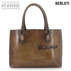 ベルルッティ トゥジュール 全面スクリット柄 カリグラフィ ブラウン 美品▽2022年度限定 BERLUTI ベルルッティ Gradient Edition