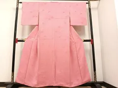 平和屋着物■上質な色無地　銀杏地紋　虹色　正絹　逸品　AAAS5506ph