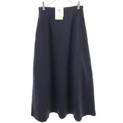 未使用 ニコアンド マキシ丈 フレアスカート M ネイビー niko and... 裏起毛 ウエストゴム レディース 古着 【240318】