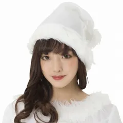 [クリスマス コスプレ]　NEW サンタ帽子（ホワイト） [カラフル サンタ 帽子 カラー帽子 クリスマス カラーサンタ サンタクロース コスチューム クリスマス 衣装]【873716】MM+