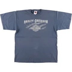 古着 ハーレーダビッドソン Harley-Davidson 星条旗柄 鷲柄 イーグル柄 モーターサイクル バイクTシャツ USA製 メンズXL相当/eaa537044