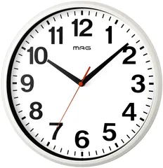 【在庫処分】掛け時計 MAG(マグ) 壁掛け時計 直径29.0㎝ アナログ シューレ 静音 連続秒針 ホワイト W-771WH-Z