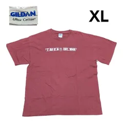 古着　ギルダンGILDANプリントTシャツ半袖XLレッド　swh0120