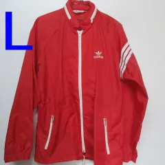 adidas アディダス　ウインドブレーカー　赤　L　デサント　スポーツ　JAPAN古着　sy3478