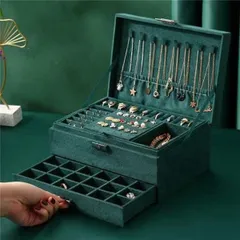 アクセサリーケース ジュエリーケース 宝石箱 小物収納 指輪 ピアス 引出し  保管 携帯 多機能 大容量 旅行