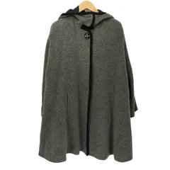 ランバンオンブルー LANVIN en Bleu ビジューボタン アルパカ フーデッドコート レディース JPN：38 