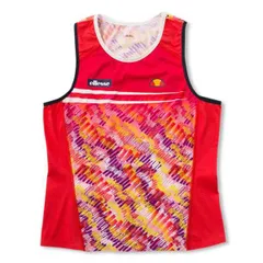 エレッセ ツアークルー(レディーステニスウェア) S パッションレッド #EW09101-PR Tour Crew(Womens) ELLESSE 新品 未使用
