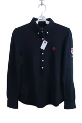 PEARLY GATES(パーリーゲイツ) 長袖ポロシャツ 黒 レディース 1 055-9261002 ゴルフ用品 2404-0071 中古