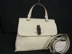 確実本物】GUCCIバンブーデイリー白