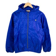 【GUCCI】グッチ チルドレンズ ジップジャケット アウター 407870 ブルー 青 フード付き ナイロン ポリウレタンコーティング 子供服 子供 キッズ サイズ12 XXL 【中古品】 USED-S 【9356】