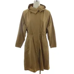 グローバルワーク GLOBAL WORK ミリタリーコート スプリング 長袖 フード ドロスト 薄手 コットン 無地 M ベージュ アウター /BT