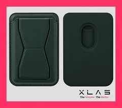 【スタッフおすすめ！】[XLAS] カード ウォレット カード ケース スタンド スリム マグネット内蔵 背面 高級レザー ウォレット マグセーフ マグネット カード入れ マグネット付着 スマートフォールド iPhone 14 iPhone