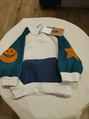 f.o.kids 素材切り替えスマイル裏起毛トレーナー　r511055