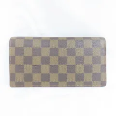 Ts548561 ルイ・ヴィトン 長財布 ポルトフォイユ・ブラザ ダミエ N60017 メンズ LOUIS VUITTON 中古