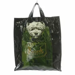 ハロッズ Harrods トートバッグ ハンドバッグ イラスト ロゴ 犬 いぬ プリント 黒 ブラック 緑 グリーン /BB ■OFのサムネイル