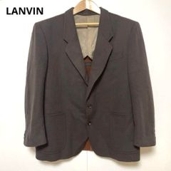 美品】LANVIN メタルボタン テーラードジャケット 紺 L相当 ロゴ刻印 