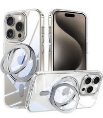 ★iPhone 11 Pro Max 適用 ケース Magsafe対応 アイフォン11プロマックス カバー 360°回転スタンド Uovon スマホケース アイホン 11promax 携帯ケース ワイヤレス充電 車載ホルダー 対応 ストラップ穴付き 透明