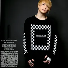 【処分セール】BLACK SLAM トレーナー 長袖 裏起毛 黒 白 ブラック ホワイト クラブノイズ スウェットシンプル ロング丈 ライン 袖ロゴ チェッカーフラッグ 柄 b系 ヒップホップ ファッション ダンス ストリート系 服 BS-TL-SW-014