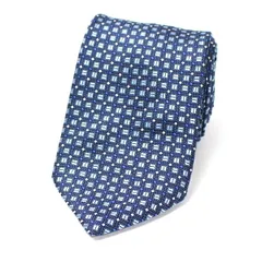 エルメネジルドゼニア シルク ネクタイ 格子柄 中古 Aランク