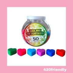 420friendly シリコン容器 ハート型 - (カラー６色) 小物入れ、Wax用