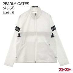 Pearlygates パーリーゲイツ ナイロンジャケット M 白 ロゴ ゴルフ