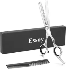 【在庫処分】Essoy すきばさみ 散髪はさみ 髪切りハサミ プロ仕様子 セルフカット スキバサミ 歯はさみ 子供 大人 家庭用 初心者 美容師 ヘアー カット スキバサミ 低すき率