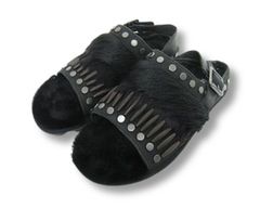 DimMoire ファー×スタッズサンダル Black / L - メルカリ
