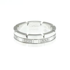 カルティエ(Cartier) タンクフランセーズ ダイヤモンド リング K18ホワイトゴールド(K18WG) ファッション ダイヤモンド バンドリング シルバー