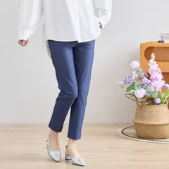 ストレッチ美脚パンツ レディース 黒 M〜L