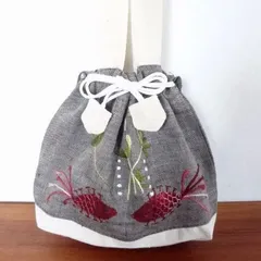 ベトナム刺繍　巾着