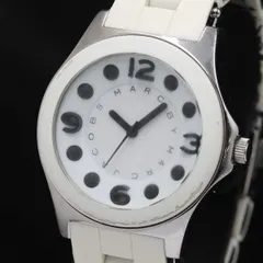 稼働 マークバイマークジェイコブス MBM2533 ラウンド QZ ホワイト文字盤 レディース腕時計 TKD 2000000 NSK