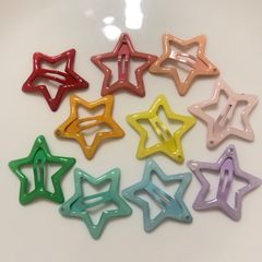 パッチンピン スリーピン ヘアピン 星 パステルカラー10個セットA